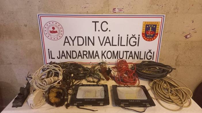 Aydın’da hırsızlar çaldıkları eşyalar ile yakalandı