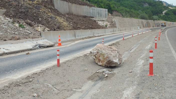 Ankara-Zonguldak yolunda heyelan! Tek yönlü trafiğe kapatıldı