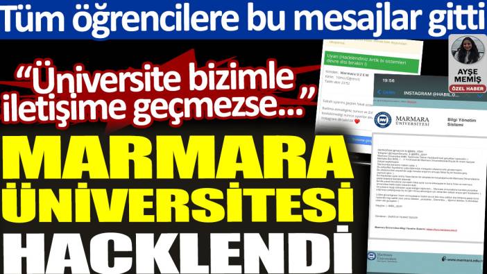 Marmara Üniversitesi hacklendi. Tüm öğrencilere bu mesajlar gitti