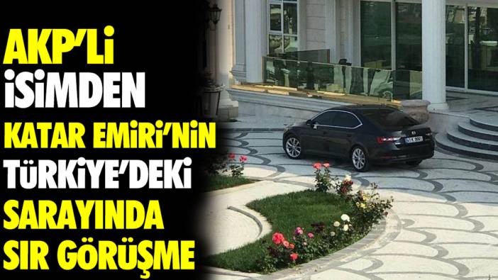 AKP’li isimden Katar Emiri’nin Türkiye’deki sarayında sır görüşme