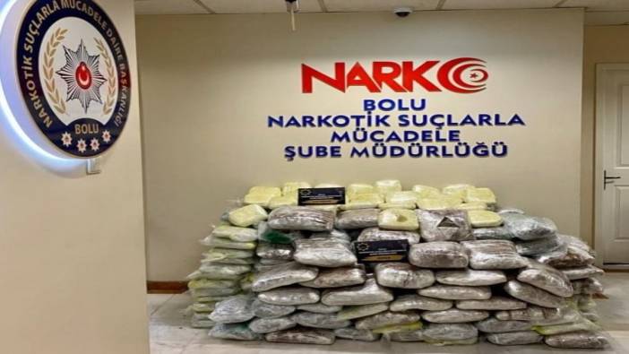 Bolu'da yaklaşık 230 kilogram uyuşturucu ele geçirildi