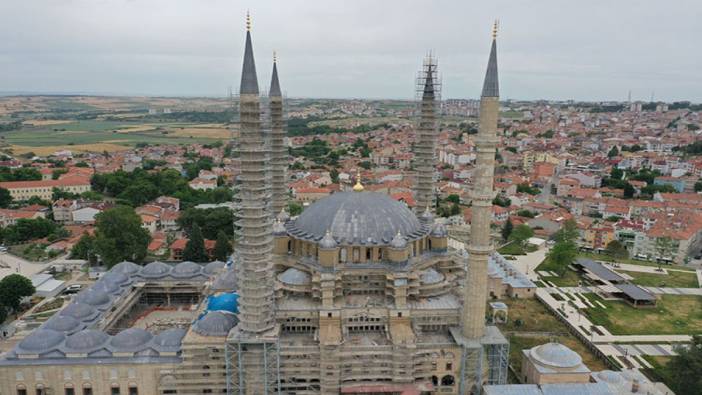 Selimiye Cami’nin kubbe restorasyonu tamamlandı
