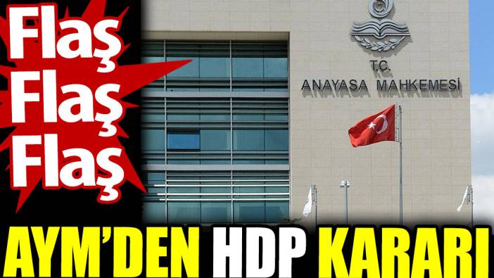 AYM'den HDP kararı