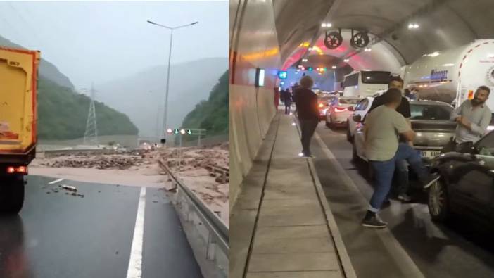Trabzon’da yağmur hayatı felç etti. Tünel kapandı araçlar mahsur kaldı