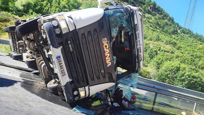 TIR devrildi: Sürücü ve 150 kurbanlık koyun öldü