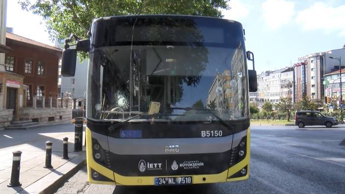 Fatih'te İETT otobüsü şoförüne baltalı saldırı