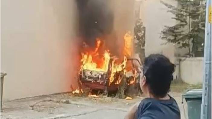 Torpille oynayan çocuklar araç yaktı