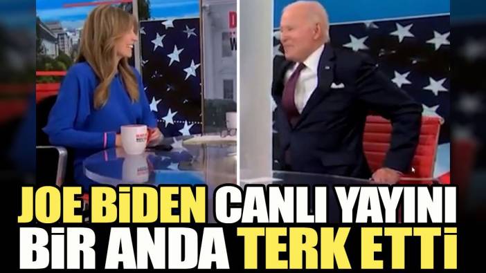 Joe Biden canlı yayını bir anda terk etti