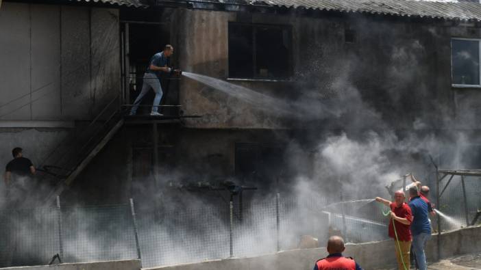 Zonguldak'ta iş yerinde yangın