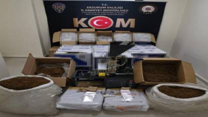 Erzurum'da kaçak sigara operasyonu: 214 bin makaron ele geçirildi