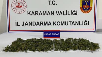Karaman’da jandarmadan uyuşturucu operasyonu