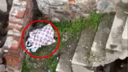 Metruk evin merdiveninde terk edilmiş bebek bulundu
