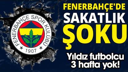 Fenerbahçe'nin yıldızı 3 hafta yok!