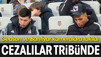 Beşiktaş'ın 2 cezalısı tribünde uzun uzun telefonlarına baktı
