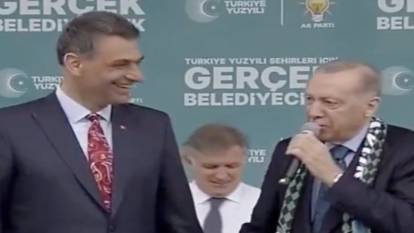 Cumhurbaşkanı Erdoğan uzun boylu Belediye Başkan adayına şaşırdı: 'Boya bak boya Cumhurbaşkanı'ndan uzun'