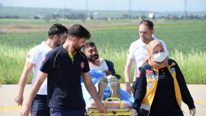 Diyarbakır'da ağaç budarken parmağı kopan kişi helikopterle hastaneye sevk edildi