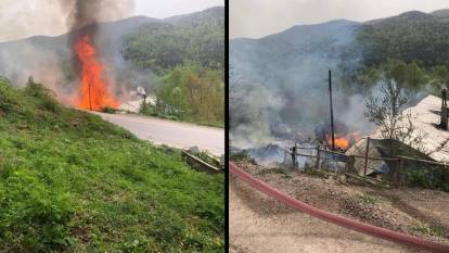 Sinop’ta 2 ev yanarak kül oldu
