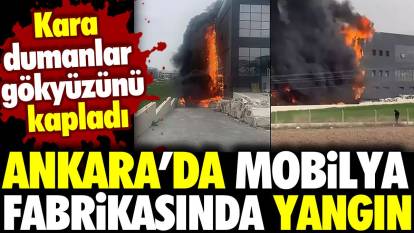 Ankara’da mobilya fabrikasında yangın! Kara dumanlar gökyüzünü kapladı