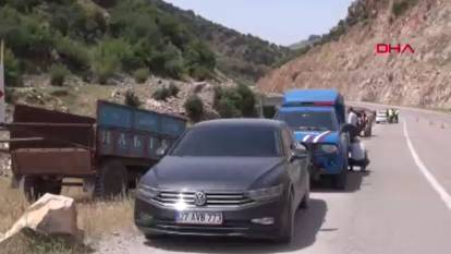 Kilis'te devrilen traktördeki 3 kişi yaralandı