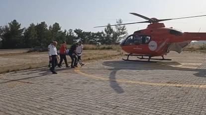 14 yaşındaki çocuk ambulans helikopterle hastaneye sevk edildi