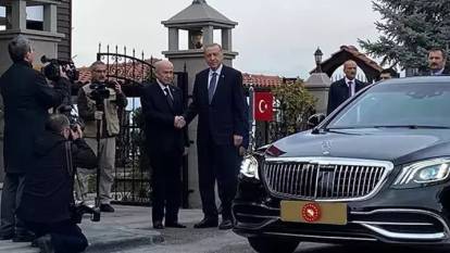 Erdoğan Bahçeli görüşmesi başladı
