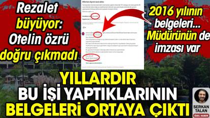 Türklerden ekstra para alan otelin 2016 yılından beri bunu yaptığı ortaya çıktı. İşte belgeleri