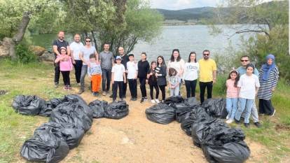Türk Telekom çalışanları ve aileleri 1 Mayıs’ta Göğem Göleti'nde çevre temizliği yaptı