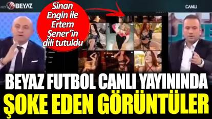 Ertem Şener ile Sinan Engin’in dili tutuldu! Beyaz Futbol canlı yayınında şoke eden görüntüler