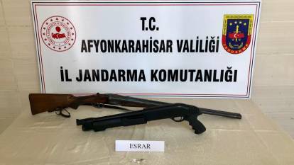 Afyonkarahisar'da ruhsatsız tüfek bulunduran şahsa ceza