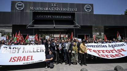 Marmara Üniversitesinde Filistin'e destek eylemi