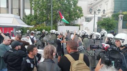 Yunanistan’da Filistin’e destek gösterisine polis müdahalesi