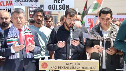 Nevşehir’de İsrail protestosu