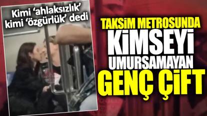 Taksim Karaköy fünikülerinde kimseyi umursamayan genç çift: Kimi ahlaksızlık kimi özgürlük dedi