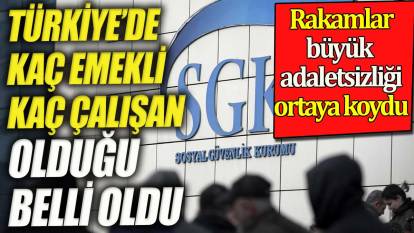 Türkiye'de kaç emekli, kaç çalışan var belli oldu. Büyük adaletsizlik ortaya çıktı