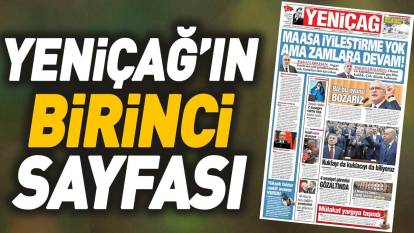Yeniçağ Gazetesi'nin 1. sayfası