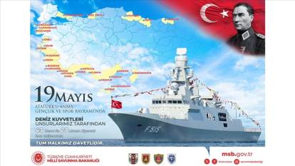 Deniz Kuvvetleri 19 Mayıs'ta 43 gemi ile 27 limanı ziyaret edecek