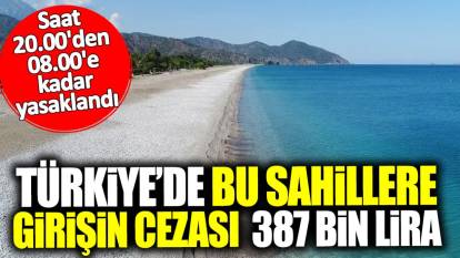 Saat 20.00'den 08.00'e kadar yasaklandı! Türkiye’de bu sahillere girişin cezası 387 bin 141 lira
