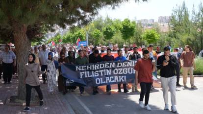 Kilis’te Filistin’e destek yürüyüşü