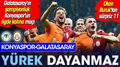 Konyaspor Galatasaray ilk 11'ler belli oldu. Beraberlik şampiyon da yapıyor ligde de tutuyor