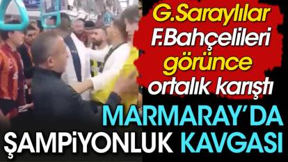 Marmaray'da Galatasaray Fenerbahçe kavgası