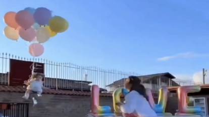 Doğum günü kutlaması az kalsın felakete dönecekti: Bebek balonlarla havalanıyordu