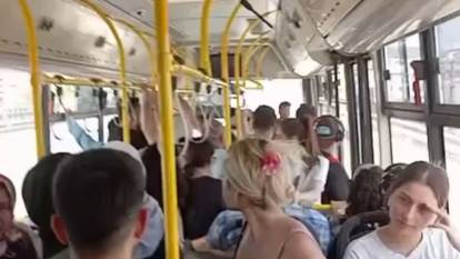 Halk otobüsünde klima tartışması