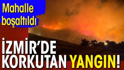 İzmir’de korkutan yangın! Mahalle boşaltıldı