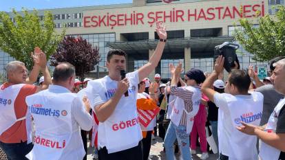 Eskişehir Şehir Hastanesi önünde eylem