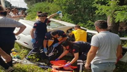 Samsun Terme'de trafik kazası. 2 yaralı