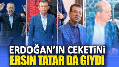 Erdoğan’ın ceketini Ersin Tatar’da giydi