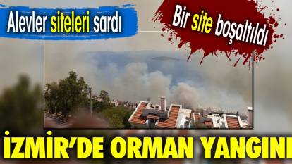 İzmir'de orman yangını. Alevler siteleri sardı.  Bir site boşaltıldı