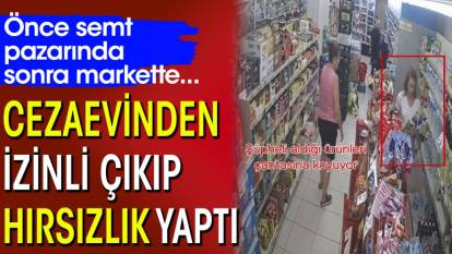 Cezaevinden izinli olarak çıkıp hırsızlık yaptı