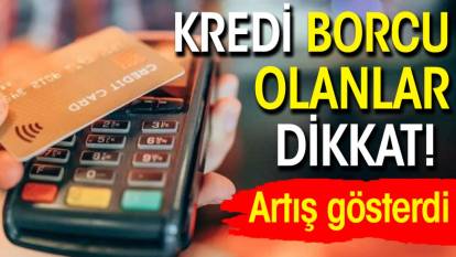 Kredi borcu olanlar dikkat! Artış gösterdi