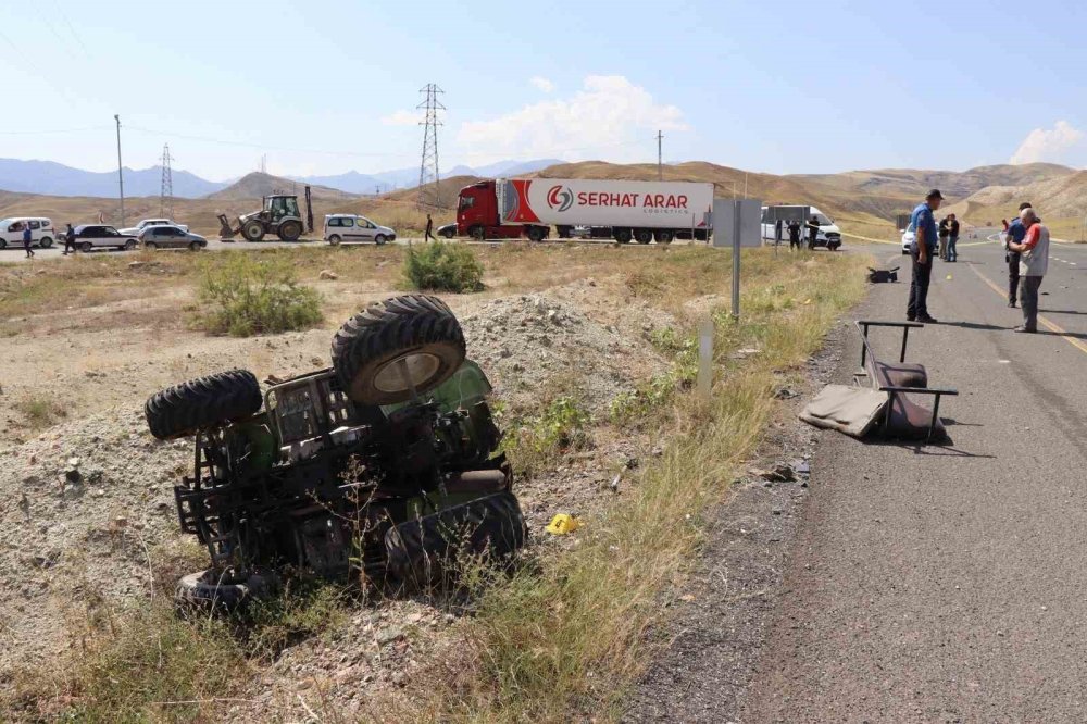 Erzurum'da feci kaza: ATV aracını 30 metre sürükledi